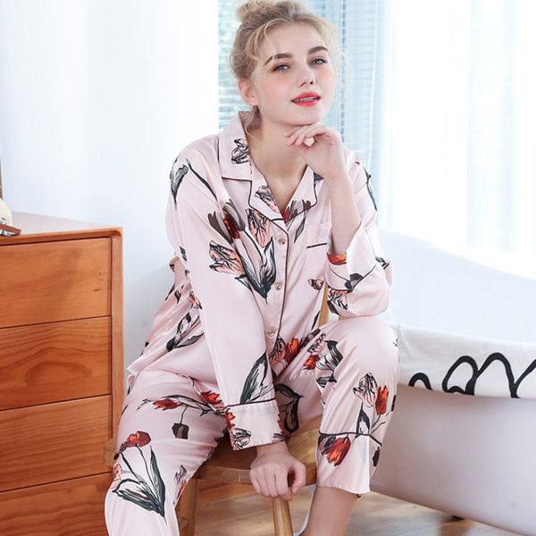 ssh0307 pajama set 2019 new spring women pajamas full sleeves long pants 2pcs pyjamas silk women pyjamas sleepwear, Blue;gray
ssh0307 pajama set 2019 new spring women pajamas full sleeves long pants 2pcs pyjamas silk women pyjamas sleepwear, Blue;gray