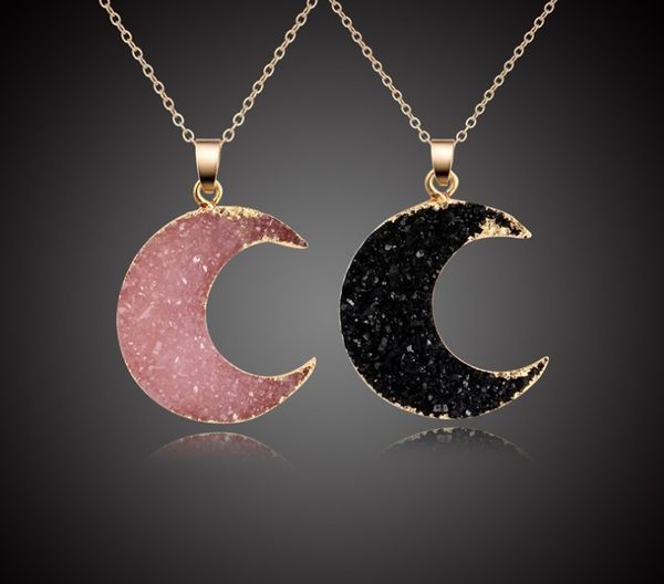 new personality simple imitation natural stone moon necklace women's sweater chain pendant necklace metal jewelry accessories, Silver
new personality simple imitation natural stone moon necklace women's sweater chain pendant necklace metal jewelry accessories, Silver
