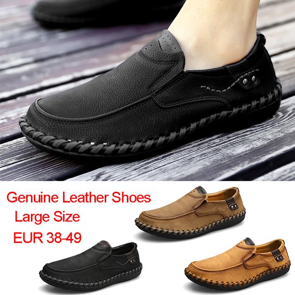 suovekgo ultralight genuine leather shoes lazy driving men shoes outdoor sport casual men large size:38-48, Black
suovekgo ultralight genuine leather shoes lazy driving men shoes outdoor sport casual men large size:38-48, Black