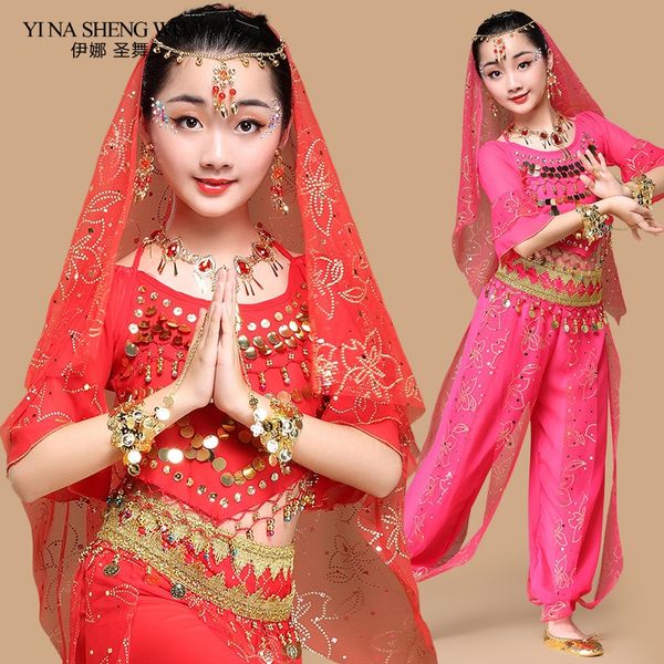 new 5pcs bollywood outfits gypsy costumes belly dancing childrenset india dance kids clothes headwear veil belt pants, Black;red
new 5pcs bollywood outfits gypsy costumes belly dancing childrenset india dance kids clothes headwear veil belt pants, Black;red