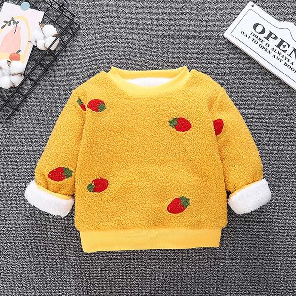 fashion warm winter baby girls outerwear strawberry pattern casual long sleeve sweatshirt kids thicken velvet coat outfits, Black
fashion warm winter baby girls outerwear strawberry pattern casual long sleeve sweatshirt kids thicken velvet coat outfits, Black