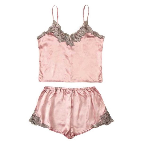women satin embroidery lace silk camisole shorts set sleepwear pajamas lingerie home suit pijama summer 2019, Black;red
women satin embroidery lace silk camisole shorts set sleepwear pajamas lingerie home suit pijama summer 2019, Black;red