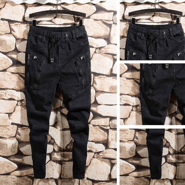 mens jeans fashion menstrend stretchy harem jeans drawstring ripped distressed patchwork denim joggers for male asian size, Blue
mens jeans fashion menstrend stretchy harem jeans drawstring ripped distressed patchwork denim joggers for male asian size, Blue