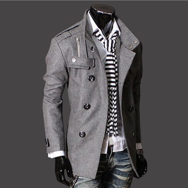 aowofs brand 2019 new men's fashion personality windbreaker double breasted long men's fashion business jacket, Tan;black
aowofs brand 2019 new men's fashion personality windbreaker double breasted long men's fashion business jacket, Tan;black