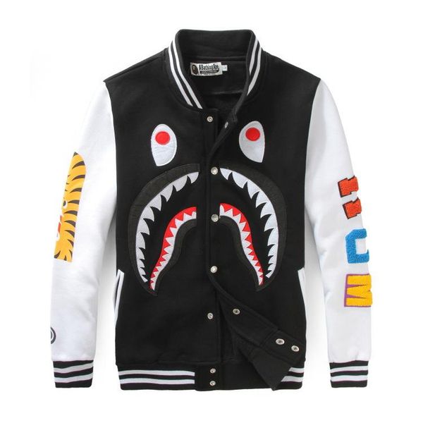 new autumn and winter men's and women's casual style unique personality design shark mouth print cotton loose baseball shirt jacke, Black;brown
new autumn and winter men's and women's casual style unique personality design shark mouth print cotton loose baseball shirt jacke, Black;brown
