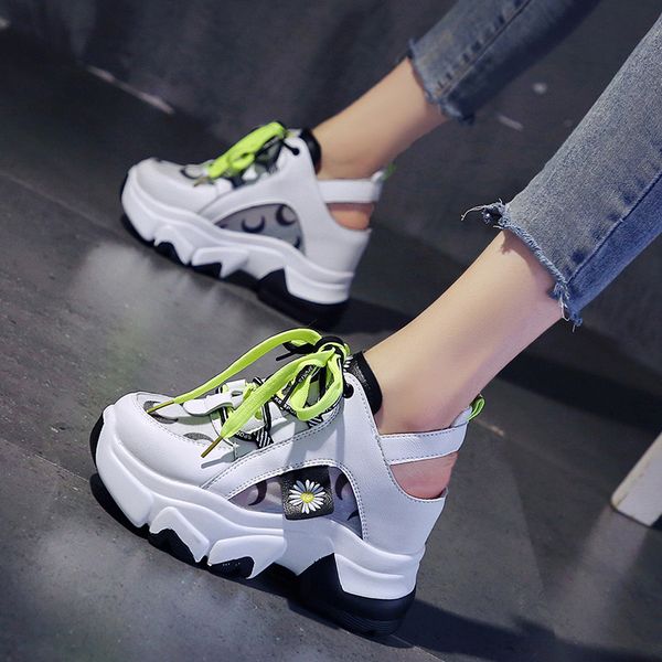 sandals women's summer high heel sponge cake new daisy fairy wind platform increased fashion brand sneakers, Black
sandals women's summer high heel sponge cake new daisy fairy wind platform increased fashion brand sneakers, Black