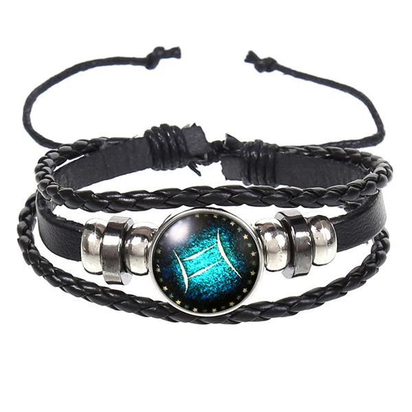 12 horoscope multi-layer leather rope bracelets for men women gifts vintage jewelry, Golden;silver
12 horoscope multi-layer leather rope bracelets for men women gifts vintage jewelry, Golden;silver