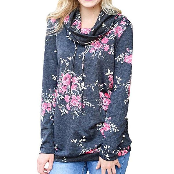 print pink floral high turtleneck sweatshirts womens 2018 autumn winter casual pullovers long sleeve women hoodies sweatshirt, Black
print pink floral high turtleneck sweatshirts womens 2018 autumn winter casual pullovers long sleeve women hoodies sweatshirt, Black