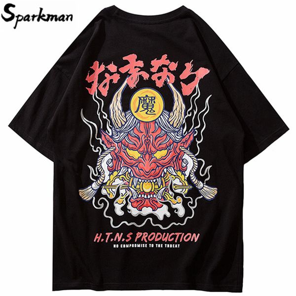 2019 t shirt streetwear mens devil print hip hop t-shirt kanji japanese character harajuku tshirt cotton short sleeve tees, White;black
2019 t shirt streetwear mens devil print hip hop t-shirt kanji japanese character harajuku tshirt cotton short sleeve tees, White;black