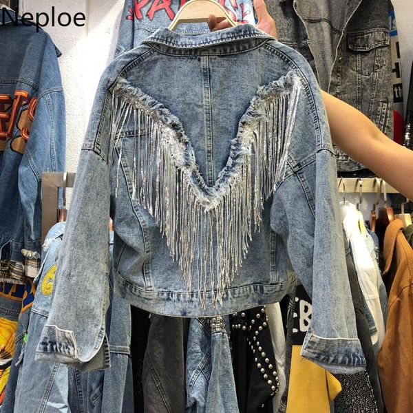 neploe новая осень бахромой блестки ретро промытую denim jacket женщины короткие джинсы куртки пальто девушки студенты ковбой пальто 54830, Black;brown
neploe новая осень бахромой блестки ретро промытую denim jacket женщины короткие джинсы куртки пальто девушки студенты ковбой пальто 54830, Black;brown