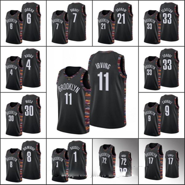 men kyrie irving kevin durant brooklyn taurean prince 72 biggie deandre jor dan 2020 city black nets custom jersey, Black;red 
men kyrie irving kevin durant brooklyn taurean prince 72 biggie deandre jor dan 2020 city black nets custom jersey, Black;red