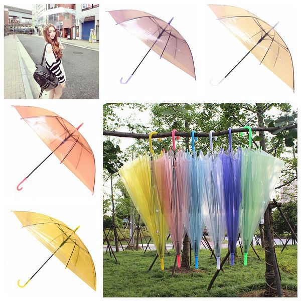 6 colors transparent clear umbrella long handle candy colors straight stick rain sun umbrellas colorful rainproof umbrella aaa428
6 colors transparent clear umbrella long handle candy colors straight stick rain sun umbrellas colorful rainproof umbrella aaa428