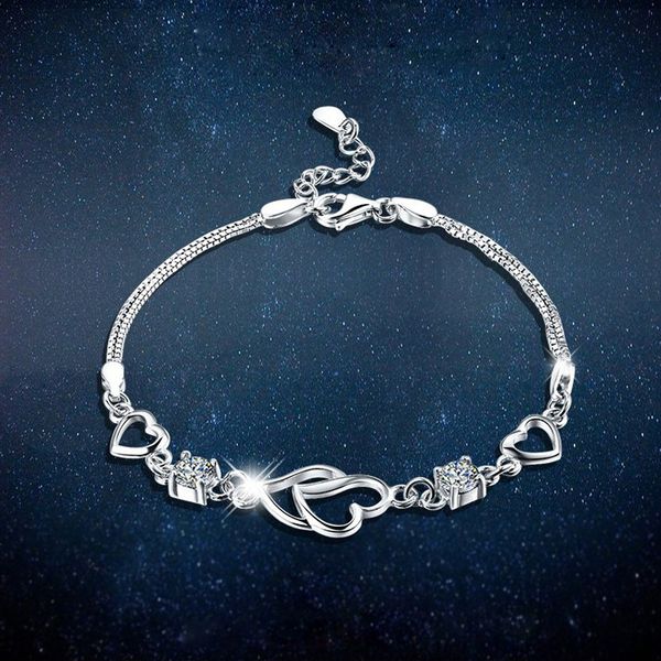 925 sterling silver bracelet for women heart to heart natural amethyst silver 925 jewelry bracelets adjustable chain jewellery, Golden;silver
925 sterling silver bracelet for women heart to heart natural amethyst silver 925 jewelry bracelets adjustable chain jewellery, Golden;silver