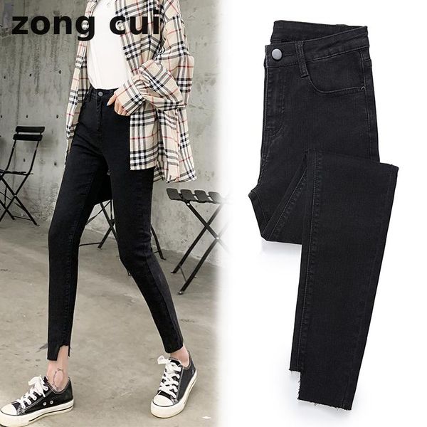 women's high waist zipper pencil 9 points jeans fashion casual elastic irregular pants leg jeans calca feminina flare, Blue
women's high waist zipper pencil 9 points jeans fashion casual elastic irregular pants leg jeans calca feminina flare, Blue
