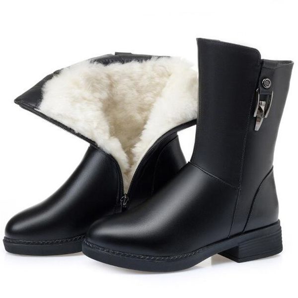 new winter fashion boots women boots comfort warm inside plush / wool genuine leather shoes women shoes plus size, Black
new winter fashion boots women boots comfort warm inside plush / wool genuine leather shoes women shoes plus size, Black