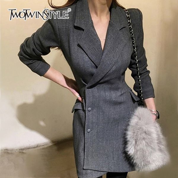 twotwinstyle elegant womens blzaer coat high waist lapel collar long sleeve female suits ladies fashion 2019 spring tide, White;black
twotwinstyle elegant womens blzaer coat high waist lapel collar long sleeve female suits ladies fashion 2019 spring tide, White;black
