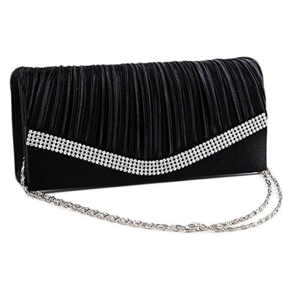 sleeper #4005 pleated satin wedding evening bridal clutch purse with rhinestones da
sleeper #4005 pleated satin wedding evening bridal clutch purse with rhinestones da