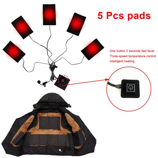 1 set usb electric heated jacket heating pad outdoor themal warm winter heating vest pads for diy heated clothing, Gray;blue
1 set usb electric heated jacket heating pad outdoor themal warm winter heating vest pads for diy heated clothing, Gray;blue