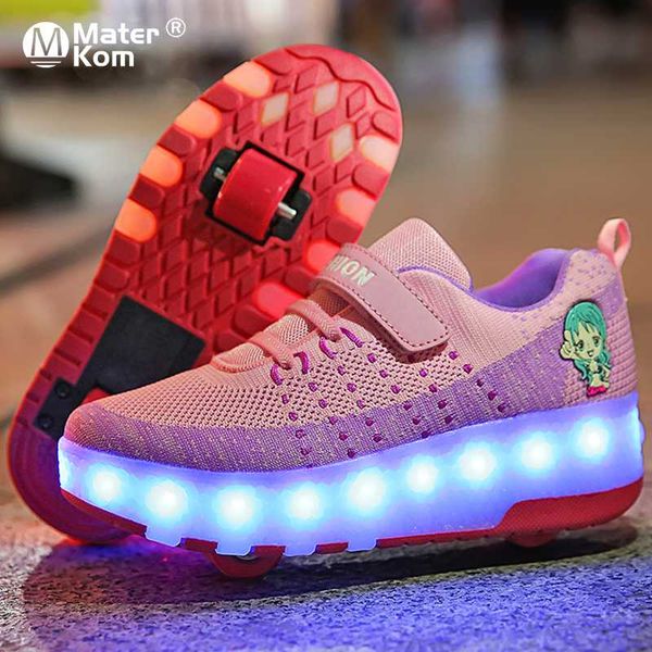 size 28-40 luminous wheels sneakers for kids girls glowing led roller skate shoes with lights usb charged children boys shoes, Black;red
size 28-40 luminous wheels sneakers for kids girls glowing led roller skate shoes with lights usb charged children boys shoes, Black;red