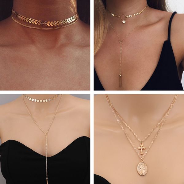 selling multi-layer leaves infinity evil eye cross heart chain pendants necklaces for women birthday gifts jewelry, Golden;silver
selling multi-layer leaves infinity evil eye cross heart chain pendants necklaces for women birthday gifts jewelry, Golden;silver
