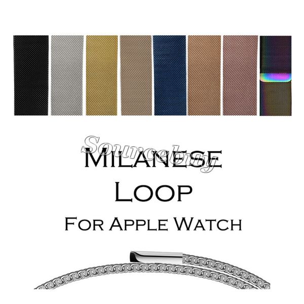 Milanese Loop For Apple Watch band strap 42mm/38mm Stainless Steel Link Bracelet watchband magnetic buckle for iwatch 4/3/2/1 8 colors DHL
Milanese Loop For Apple Watch band strap 42mm/38mm Stainless Steel Link Bracelet watchband magnetic buckle for iwatch 4/3/2/1 8 colors DHL