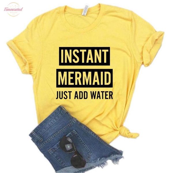 women instant mermaid just add water women tshirts cotton casual funny t shirt for lady tee hipster 6 color na 601, White
women instant mermaid just add water women tshirts cotton casual funny t shirt for lady tee hipster 6 color na 601, White