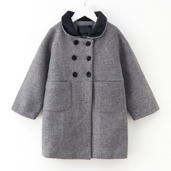 kids & teenager girls wool blends front pocket fleece winter jacket children fashion pink gray coat outwear, Blue;gray
kids & teenager girls wool blends front pocket fleece winter jacket children fashion pink gray coat outwear, Blue;gray