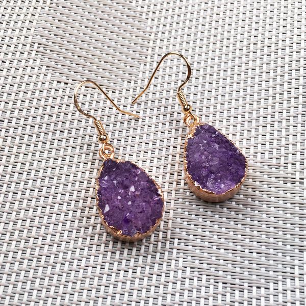 nature stone earrings stud jewelry purple handmade irregular shape crystal cluster stone earring wholesale, Silver
nature stone earrings stud jewelry purple handmade irregular shape crystal cluster stone earring wholesale, Silver