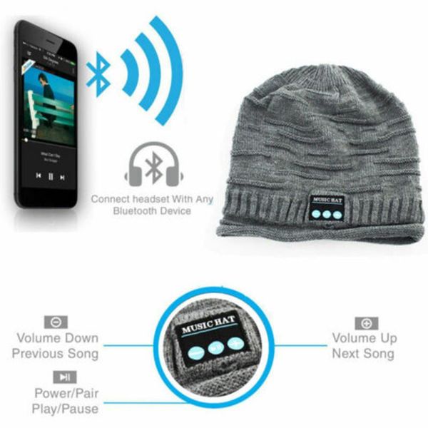 bluetooth earphone music hat winter wireless headphone cap headset with mic sport hat for xiaomi phone portable headset 9, Black;white
bluetooth earphone music hat winter wireless headphone cap headset with mic sport hat for xiaomi phone portable headset 9, Black;white