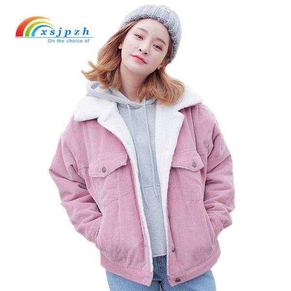 xsjpzh autumn winter corduroy jacket women 2017 new thick loose harajuku jackets cute outerwear coat warm parka female yq195, Black;brown
xsjpzh autumn winter corduroy jacket women 2017 new thick loose harajuku jackets cute outerwear coat warm parka female yq195, Black;brown