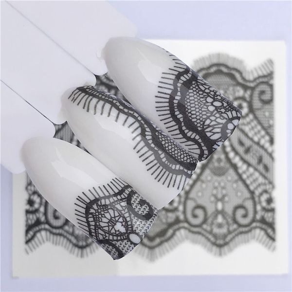 1 sheet black lace nail art flower water transfer stickers nail tips decals beauty manicure decor tools
1 sheet black lace nail art flower water transfer stickers nail tips decals beauty manicure decor tools