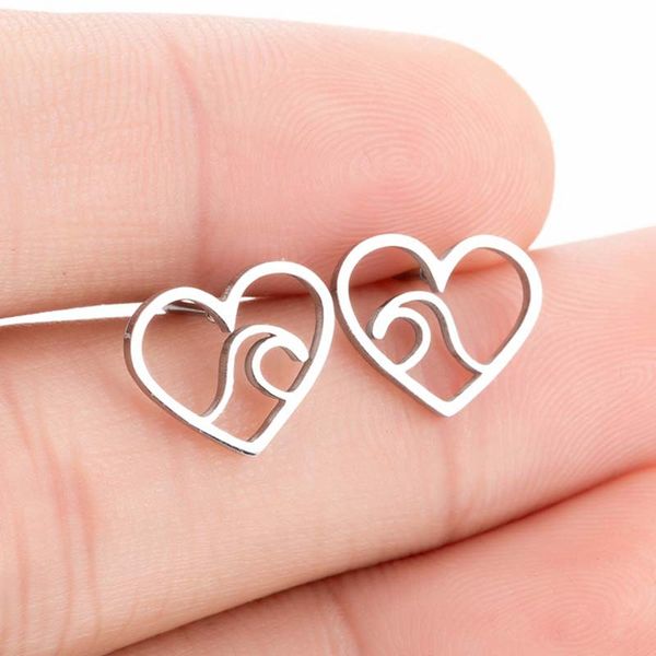 new simple heart wave earrings for women stainless steel stud earrings ocean beach fashion jewelry ear studs pendientes brincos, Golden
new simple heart wave earrings for women stainless steel stud earrings ocean beach fashion jewelry ear studs pendientes brincos, Golden