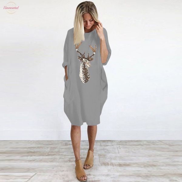 gloden elk christmas dress plus size women xmas printed long sleeve party dress cap sleeve vestito donna xmas ladies loose dresses, Black;gray
gloden elk christmas dress plus size women xmas printed long sleeve party dress cap sleeve vestito donna xmas ladies loose dresses, Black;gray