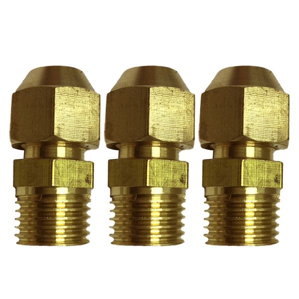3 pcs metal 1/4in male straight connector adapter compression plumbing
3 pcs metal 1/4in male straight connector adapter compression plumbing