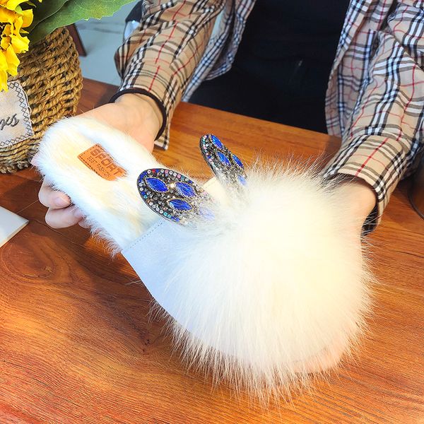 fox fur slides cute slippers fur mule ladies shoes flip flop fluffy women plush slipers slippers pantoffels infradito kapcie, Black
fox fur slides cute slippers fur mule ladies shoes flip flop fluffy women plush slipers slippers pantoffels infradito kapcie, Black