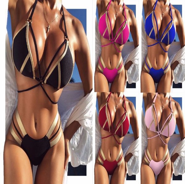 new style beautiful lovely stamping blingbling three-point strappy bikini women's swimwear no steel bracket with breast pad, White;black
new style beautiful lovely stamping blingbling three-point strappy bikini women's swimwear no steel bracket with breast pad, White;black