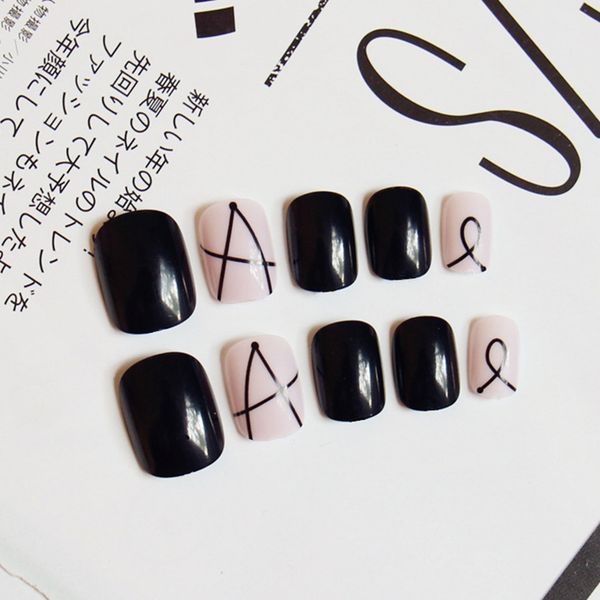 new 24 pcs/set solid milk pink black nail tips acrylic short full false french nail art tips with glue sticker, Red;gold
new 24 pcs/set solid milk pink black nail tips acrylic short full false french nail art tips with glue sticker, Red;gold