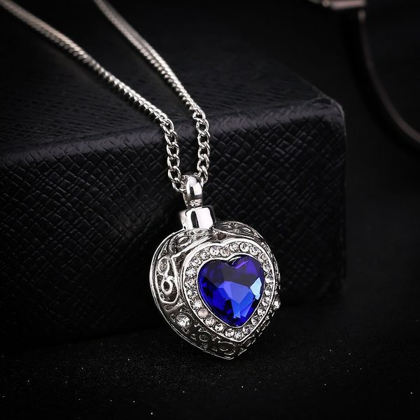 fashion silver urn cremation heart blue pendant ash holder mini keepsake long memorial necklace gift
fashion silver urn cremation heart blue pendant ash holder mini keepsake long memorial necklace gift