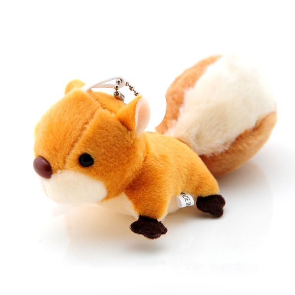 small squirrel plush toy pendant oversized tail cute plush squirrel keychain pendant