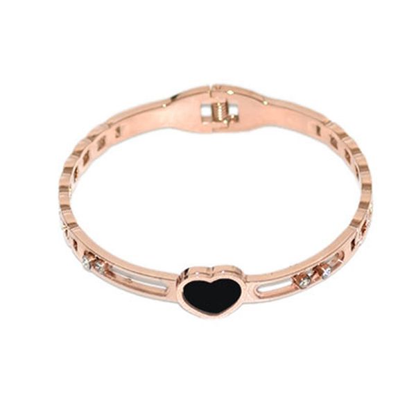 oufei heart stainless steel bracelet bangles for women rose gold jewelry crystal round bracelet korean does not fade, Black
oufei heart stainless steel bracelet bangles for women rose gold jewelry crystal round bracelet korean does not fade, Black