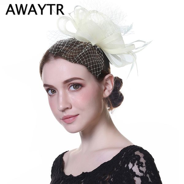 awaytr party fascinator for women elegant hair accessory feather mesh clip hat flower lady veil wedding retro ladies headwear
awaytr party fascinator for women elegant hair accessory feather mesh clip hat flower lady veil wedding retro ladies headwear