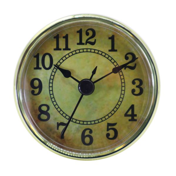 clock insert quartz movement round 2.76 inch (70 mm) miniature clock fit up gold face gold tone bezel arabic numerals, Slivery;brown
clock insert quartz movement round 2.76 inch (70 mm) miniature clock fit up gold face gold tone bezel arabic numerals, Slivery;brown
