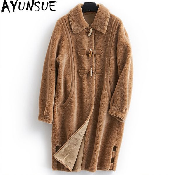 ayunsue real sheep shearling fur coat female lamb fur jackets winter jacket women wool coats korean long jacket veste femme my, Black
ayunsue real sheep shearling fur coat female lamb fur jackets winter jacket women wool coats korean long jacket veste femme my, Black