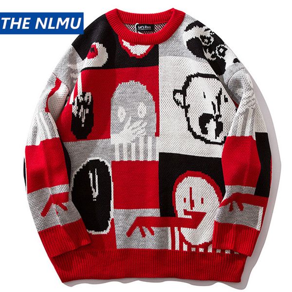 2019 mens sweaters patchwork streetwear pullover o-neck long sleeve hip hop men autumn harajuku couple sweaters loose hz135, White;black
2019 mens sweaters patchwork streetwear pullover o-neck long sleeve hip hop men autumn harajuku couple sweaters loose hz135, White;black