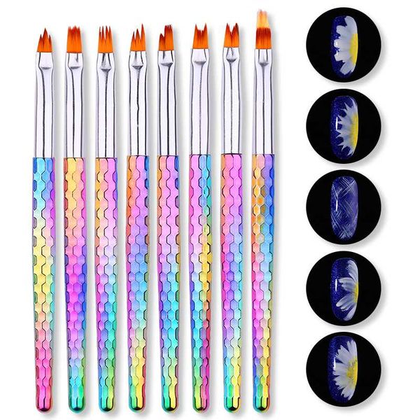 1 pc uv gel nail brush drawing nail pen colorful flower painting pen gradient handle painting brush art tools manicures, Yellow
1 pc uv gel nail brush drawing nail pen colorful flower painting pen gradient handle painting brush art tools manicures, Yellow
