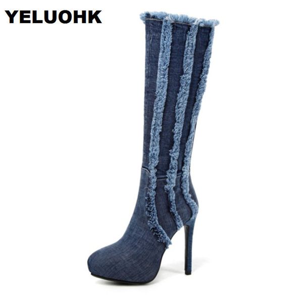 2018 autumn winter high the knee boots women shoes stiletto heel high heels comfortable women boots pumps big size 43, Black
2018 autumn winter high the knee boots women shoes stiletto heel high heels comfortable women boots pumps big size 43, Black