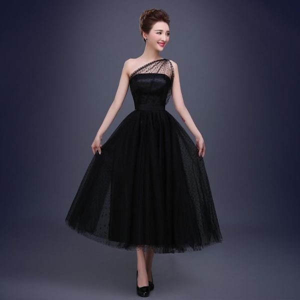 party dresses black red prom est one shoulder polka dot tulle length formal gowns vestido de festa custom made, White;black
party dresses black red prom est one shoulder polka dot tulle length formal gowns vestido de festa custom made, White;black