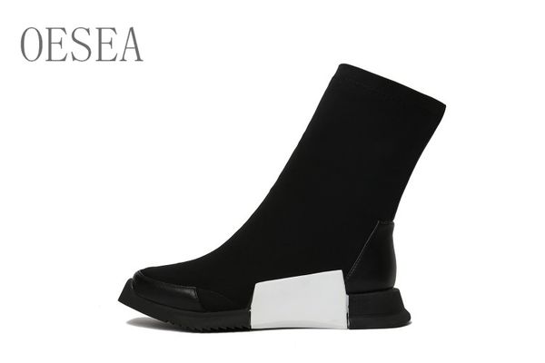 women's short boots 2018 fashion simple stretch cloth comfortable casual boots feel comfortable, Black
women's short boots 2018 fashion simple stretch cloth comfortable casual boots feel comfortable, Black