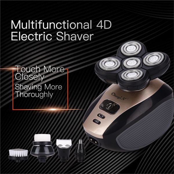 5 in 1 4d men's rechargeable bald head washable shaver 5 floating heads beard nose ear hair trimmer razor clipper facial brush
5 in 1 4d men's rechargeable bald head washable shaver 5 floating heads beard nose ear hair trimmer razor clipper facial brush