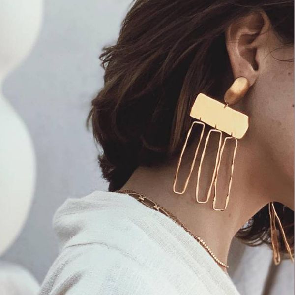 trendy gold metal maxi dangle drop earrings for women gift geometric punk fashion statement pendant earrings jewelry wholesale, Silver
trendy gold metal maxi dangle drop earrings for women gift geometric punk fashion statement pendant earrings jewelry wholesale, Silver